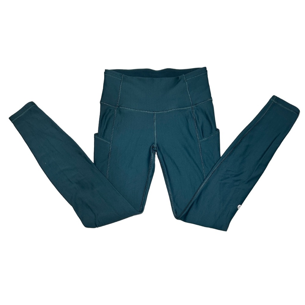 Lululemon Fast and Free Fleece Ligned Leggings Teal Blue Size 6 - Picture 14 of 16